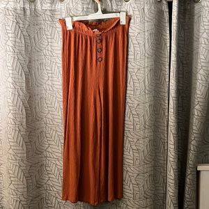 Orange wide leg pants